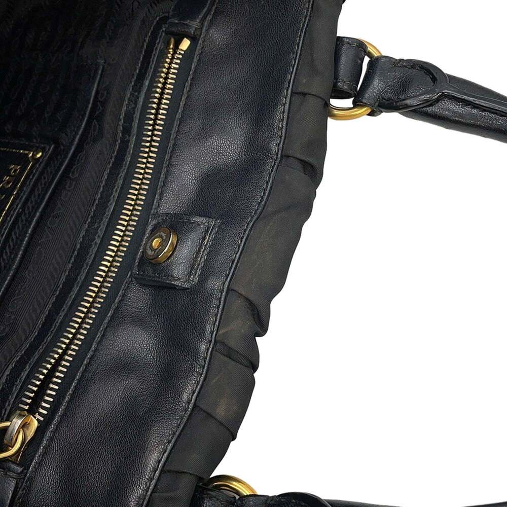Prada Gathered Nylon Tote Bag BN2346 PRADA 2-Way Black - Picture 9 of 16